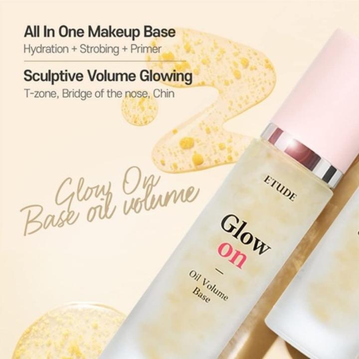 Actual product image Etude House ETUDE Glow On Base Oil Volume 30ml 21AD All-in-One Makeup Oil Volume Glowing Base with Long-Lasting