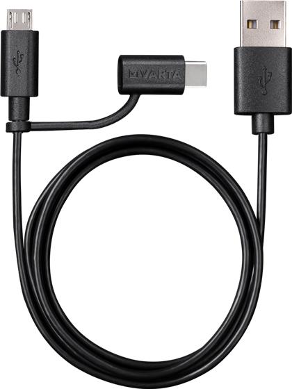 Produktbild Varta 2in1 Charge & Sync Ladekabel (1 m, USB 3.2 Gen 1)