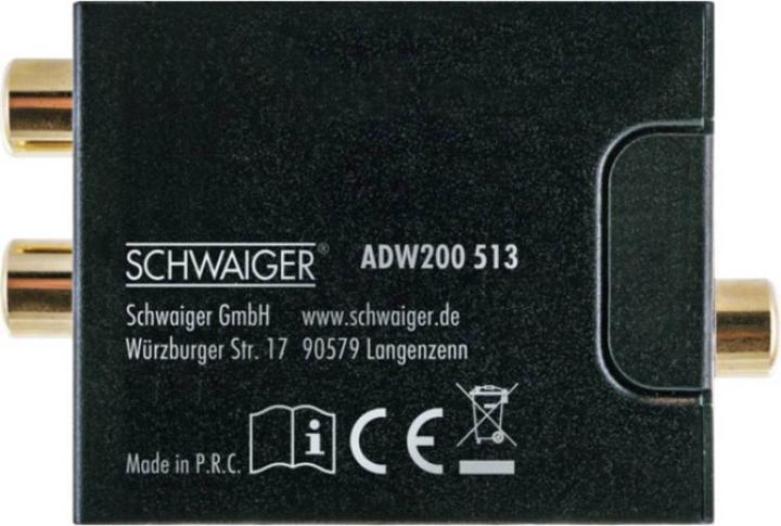 Immagine prodotto Schwaiger Convertitore AV ADW200513 (Convertitore videocamera)