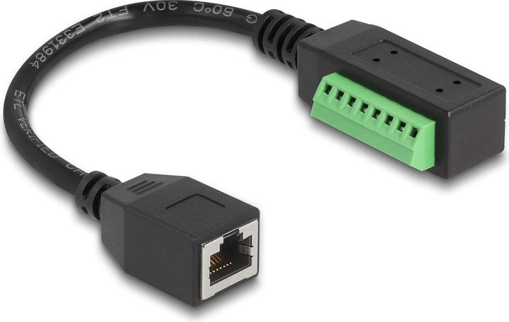 Produktbild Delock Terminalblock - RJ45 Kabel 1 Stück (UTP, CAT5e, 0.22 m)