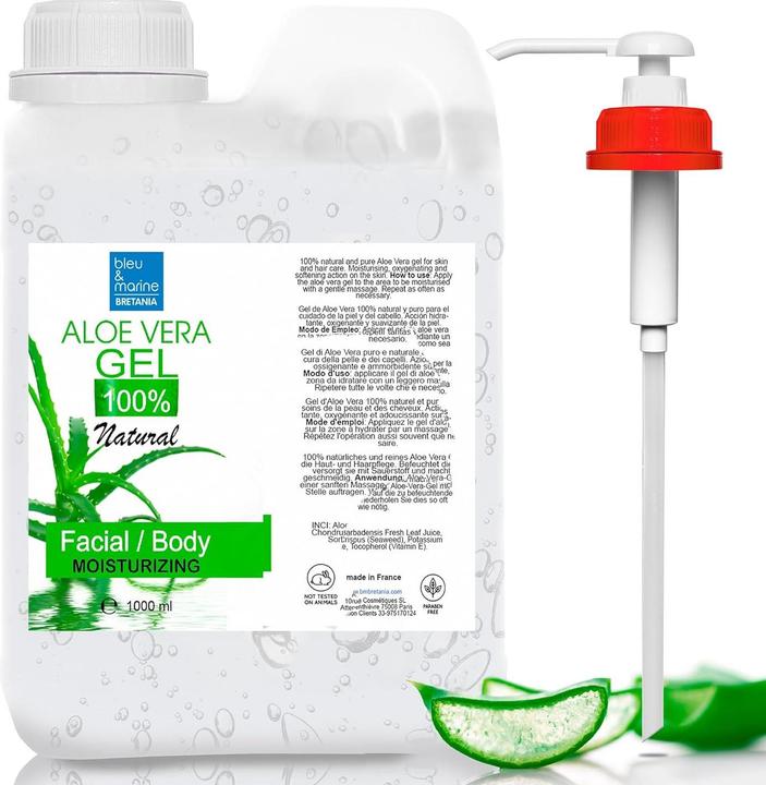 Bleu & Marine Bretania Natürliches Aloe Vera Gel (Körpergel, 1000 ml)