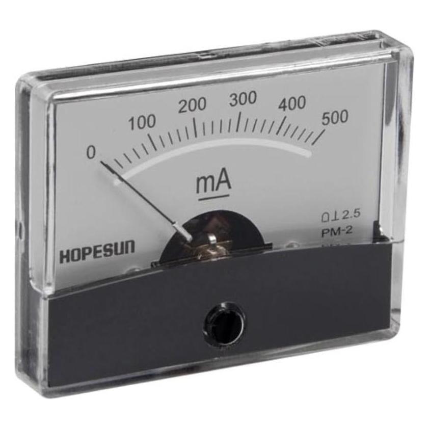 Hopesun, Multimeter, Analog Installatiemeter 500 Ma Dc / 60 X 47 Mm