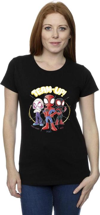 Actual product image Womens/Ladies Spidey And His Amazing Friends Sketch Cotton T-Shirt (S)
