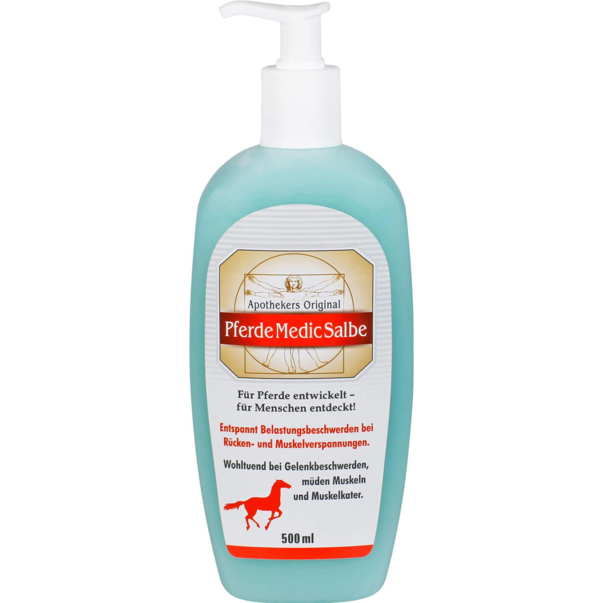 Apothekers Original, Muskelsalbe + Kühlpad, Pferde Medic Salbe, 500 ml Gel (1 x, 500 ml, 543 g)