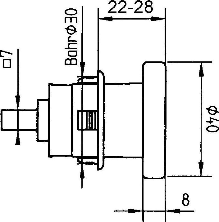 Actual product image Heusser Rotary knobs 3491 / 3492 (Door handle)