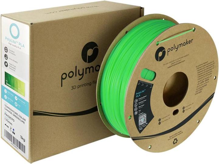 Produktbild Polymaker PolyLite PLA (1.75, 1 kg) (PLA, 1.75 mm, 1000 g, Grün)