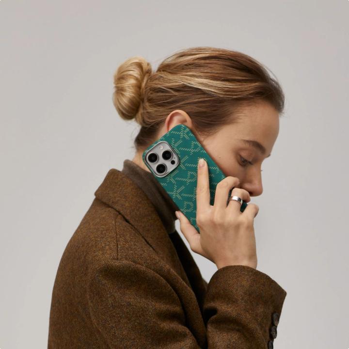 Productafbeelding Pitaka Tactile Woven Case PTK Green/Gold - iPhone 16 Pro (Apple iPhone 16 Pro)