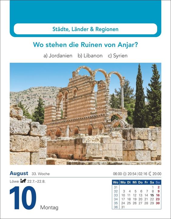 Produktbild Harenberg Allgemeinbildung Tagesabreisskalender 2026 - Das tägliche Wissens-Quiz