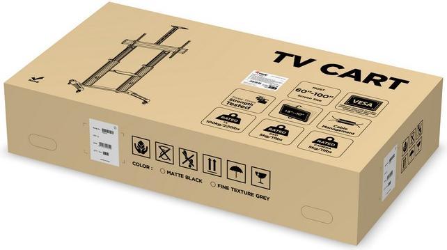 Produktbild InLine Teleskopischer TV-Wagen (100 kg, 60" - 100")