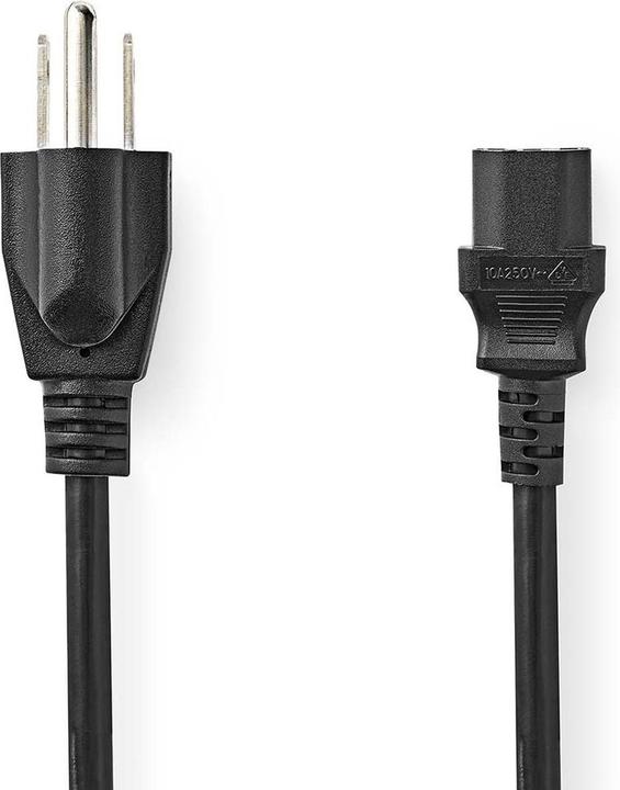 Immagine prodotto Nedis Cavo di alimentazione | Spina USA | IEC-320-C13 | Dritto | Nichelato | 2,00 m | Rotondo | PVC | (2 m)