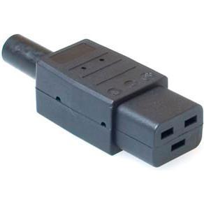 Intronics C19 Power Connector Female, Elektronikkabel + Stecker, Schwarz
