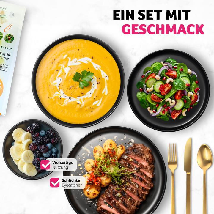 Immagine prodotto tectake Geschirrset Una, aus Steingut, für 6 Personen (24 Pezzo/i)