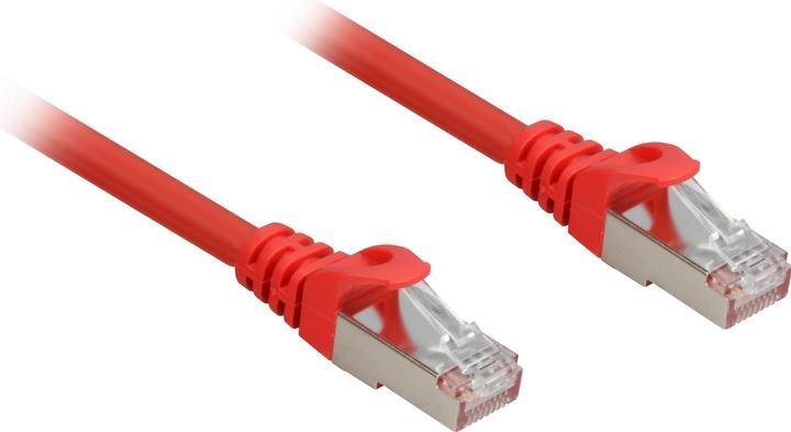 Produktbild Sharkoon RJ45 CAT.6a SFTP LSOH rd 0.25m| Halogenfrei - Switch (S/FTP, CAT6a, 0.25 m)