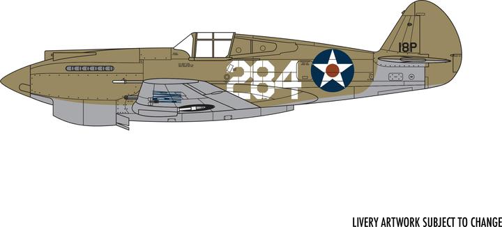 Actual product image Airfix Curtiss P-40B Warhawk 1:72 Kit