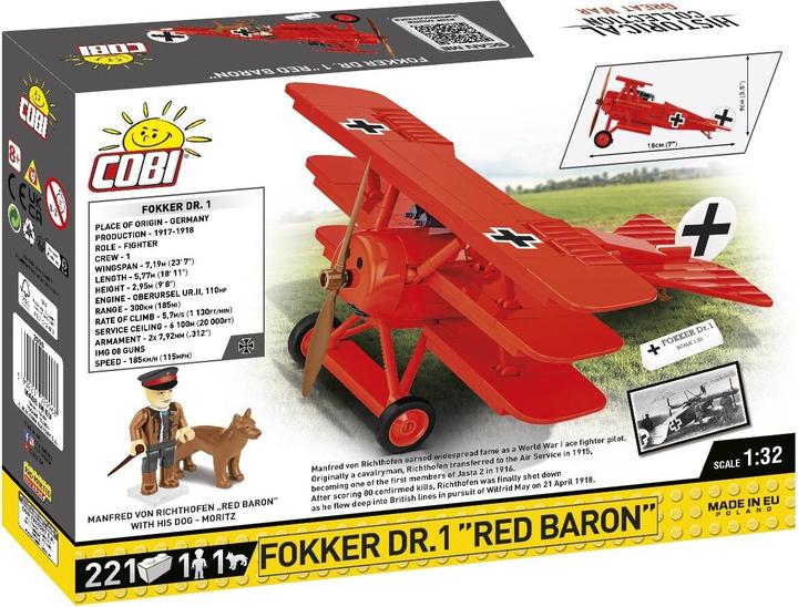Produktbild Cobi H.C. WWI Fokker DR.I Roter Baron