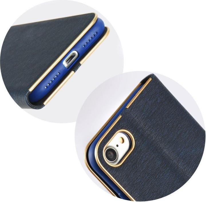 Produktbild Partner Telecom Book case OEM LUNA Book Gold for iPhone 7 / 8 / SE 2020 / SE 2022 navy blue (Apple iPhone 7, Apple iPhone SE (2nd Gen), Apple iPhone SE (3rd Gen))