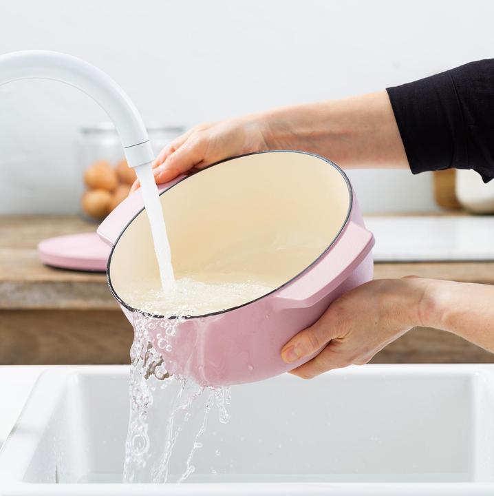 Productafbeelding KitchenAid braadpan email 22cm - gedroogde roos - beperkte editie (26 cm, Braadpan + kasserol, Gietijzer)