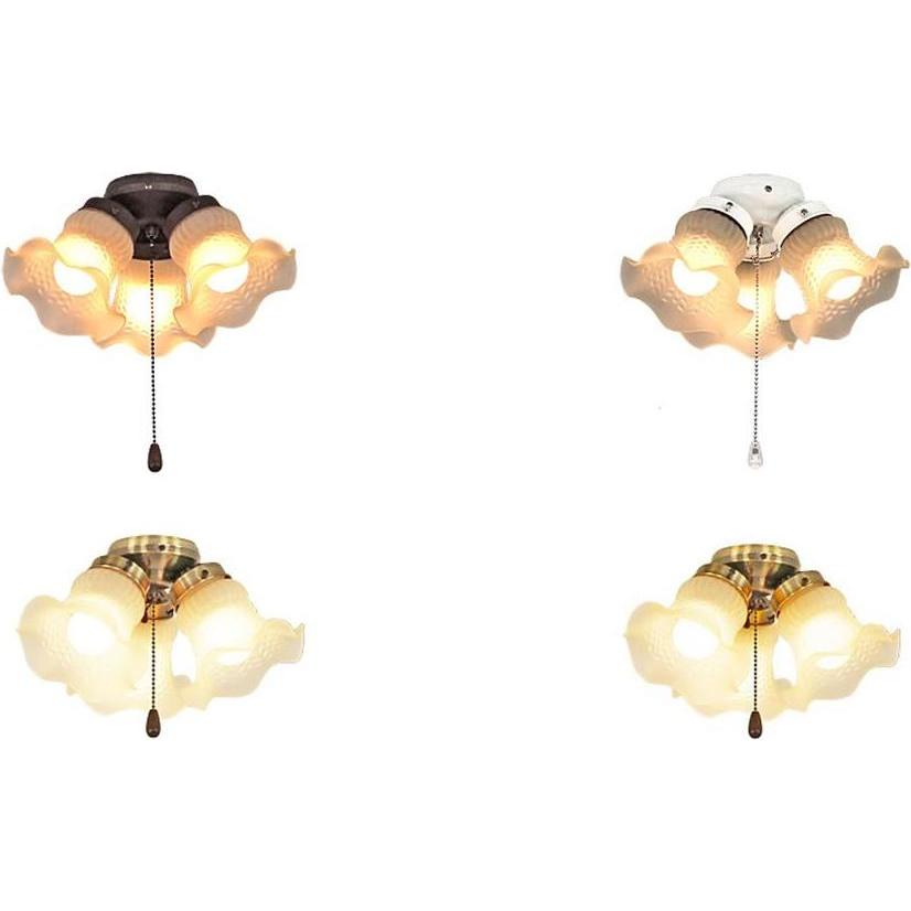 CasaFan Deckenventilator-Leuchte LEUCHTE 3 MP 3 TULPEN Glas matt, Ventilator