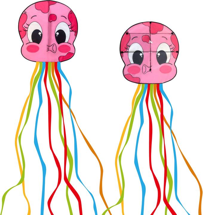 Bdt Drachen, Einleiner, Kite *Little Jellyfish* inkl. 30m Leine, 78x80cm mit 3,2m Tentakeln