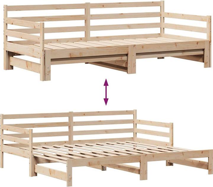 Produktbild vidaXL Tagesbett Ausziehbar mit Schubladen (90 x 200 cm)