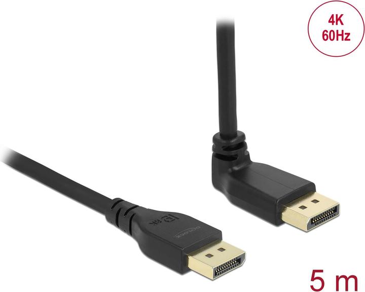 Produktbild Delock 87827 DisplayPort 1.2 Kabel 4K 60 Hz gew ohne Einrastf. 5.0 m (5 m)