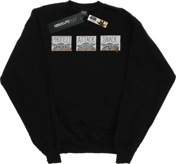 Actual product image Star Wars Mens The Mandalorian The Child Tiles Sweatshirt (L)