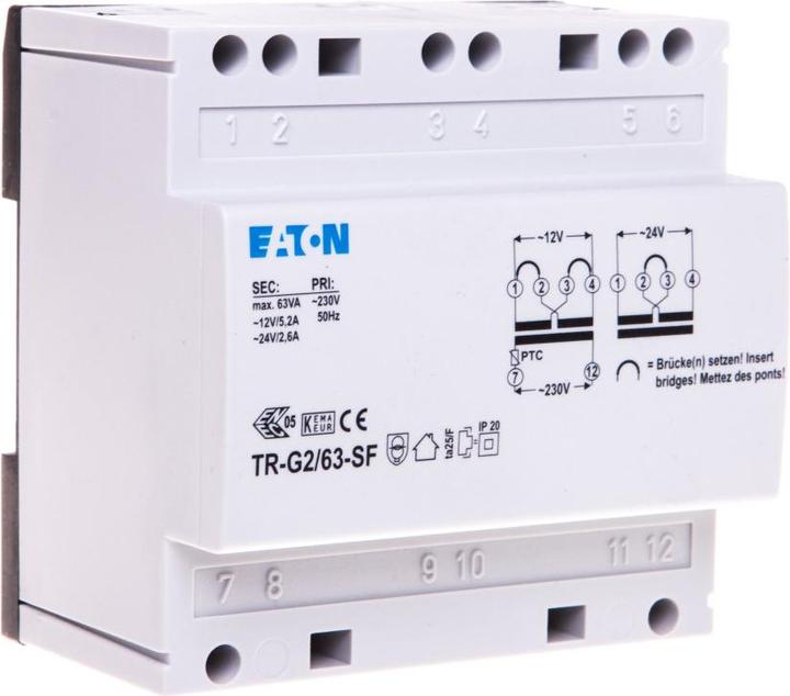 Productafbeelding Eaton Transformator, 230V, 12-24V, 5,2-2,6A 272485