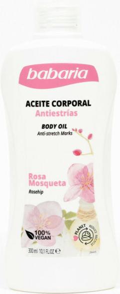 Actual product image Babaria Rosa Mosqueta Aceite Corporal Hidratante Anti-Estrias 300ml (Body oil, 300 ml)