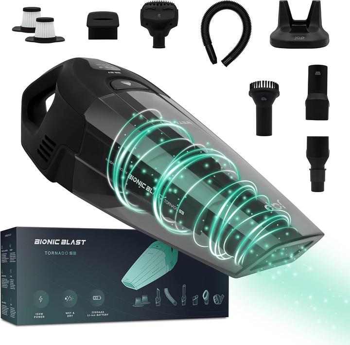 Actual product image JAP Tornado S3 - Alles in n kruimeldief - Vast en vloeibaar - 5 kopstukken auto huis - Snoerloos - Met o