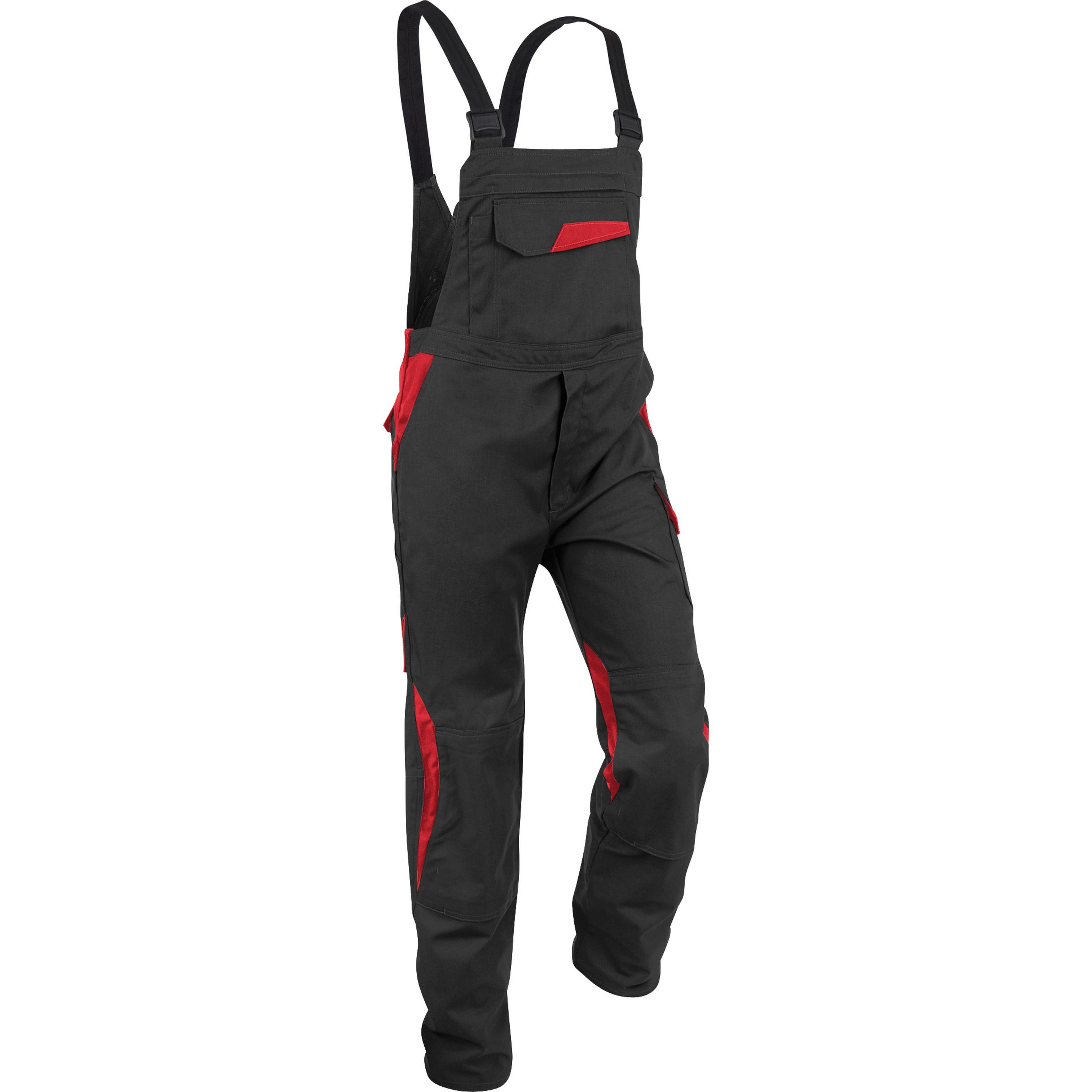 Kübler, Arbeitshose, Vita Cotton+ Latzhose Schwarz/Mittelrot 102 (102)