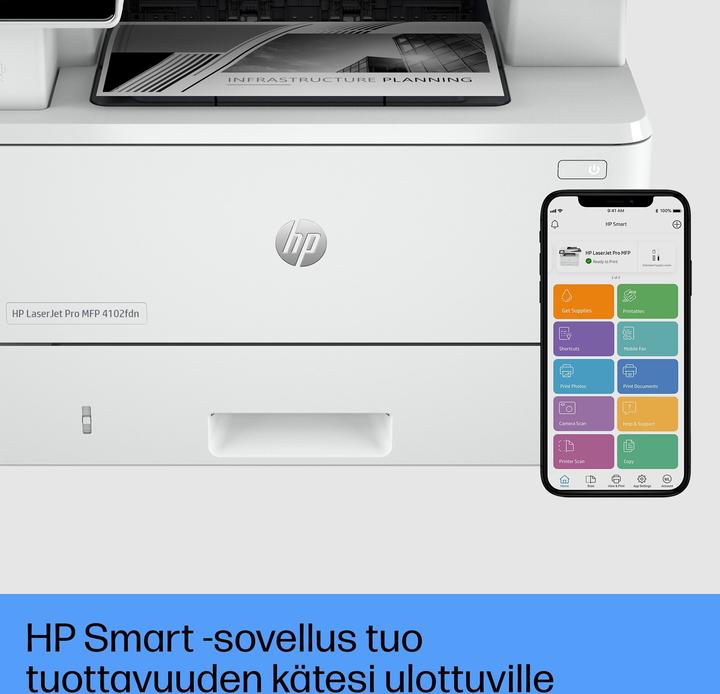 Actual product image HP LaserJet Pro MFP 4102fdn (Laser, Black and white)
