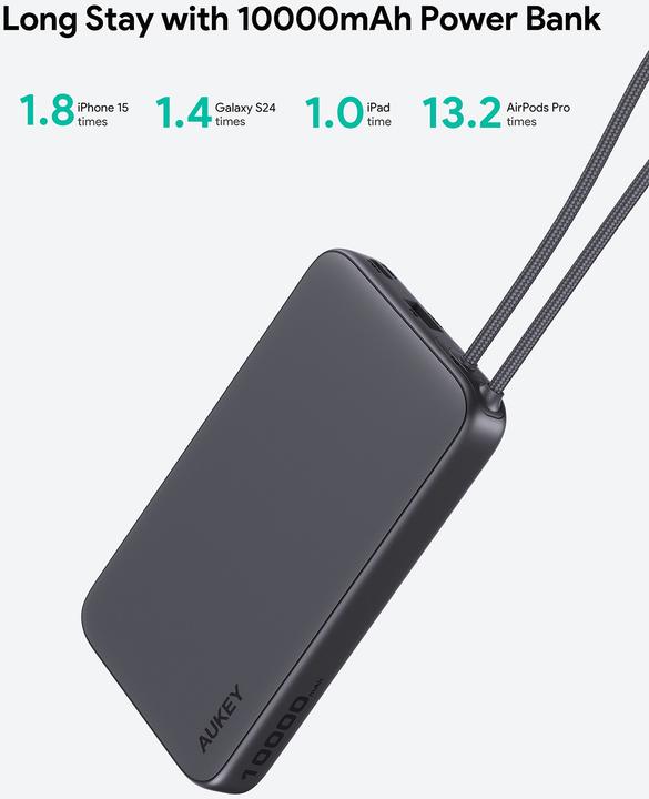 Actual product image Aukey Spark Sling (10000 mAh, 15 W, 38.50 Wh)