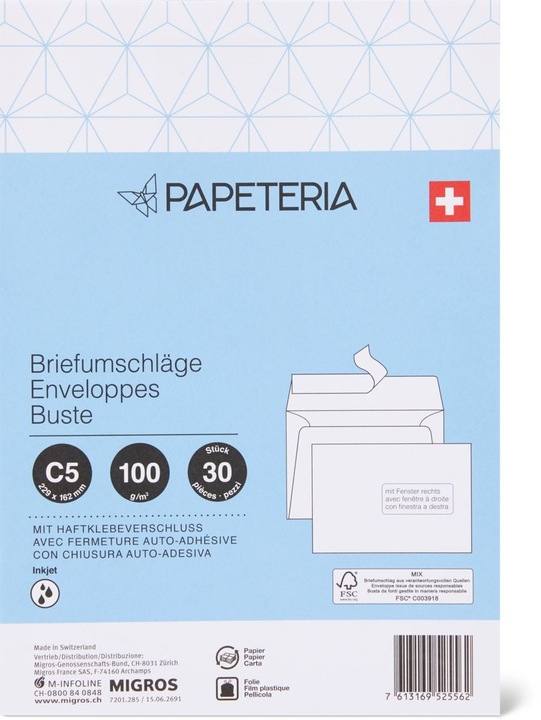 Image du produit Papeteria C5 (C5, 30 x)
