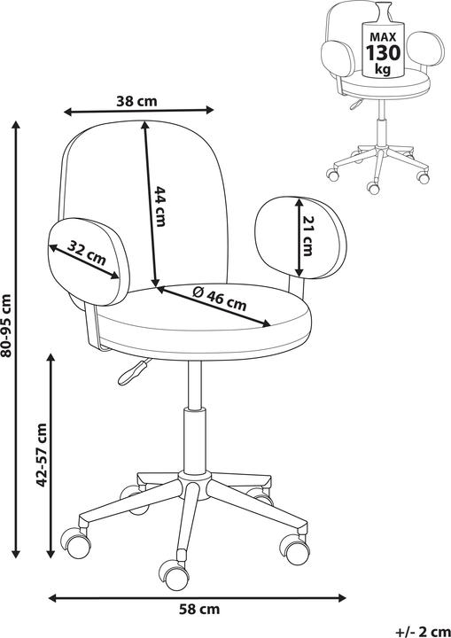 Nährwerte und Zutaten Beliani Moraga (42 - 57 cm)
