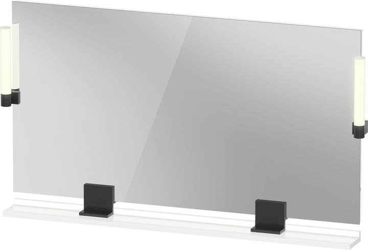 Productafbeelding Duravit Sivida Spiegel, Diamantschwarz Matt, 1250x36x650mm, Aufsatzleuchte, Sensorschalter, Netzansc (125 x 65 cm)