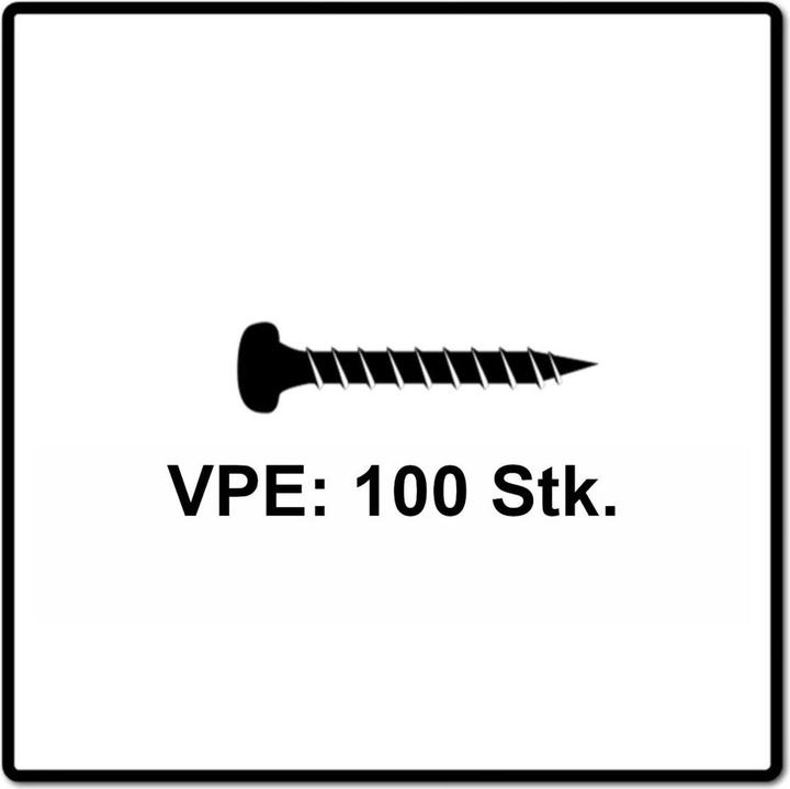 Actual product image Fischer Power-Fast II FPF II Chipboard Screw 6,0x40 mm 100 pieces ( 670530 ) Pan Head with Torx Vo (100 Screws per piece)