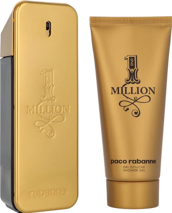 Actual product image Paco Rabanne Rabbane 1 Million Eau De Toilette 100ml & Shower Gel 100ml (Body care set)