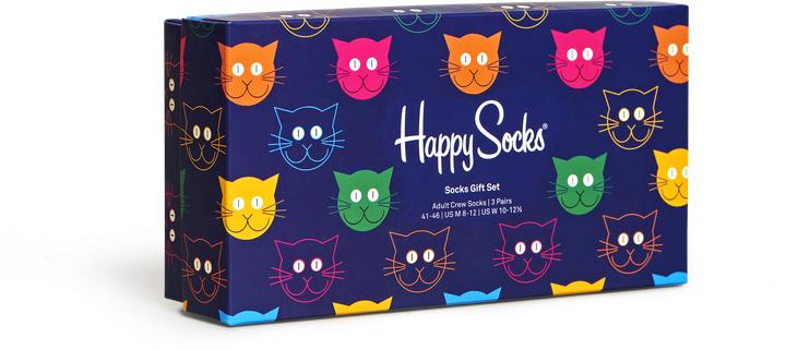 Actual product image Happy Socks Mixed Cat Gift Set (pack of 3, 36 - 40)
