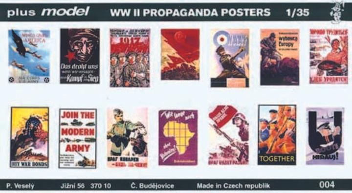 Actual product image Plus Model Propaganda Poster Mixed German, English, USA, Russian.