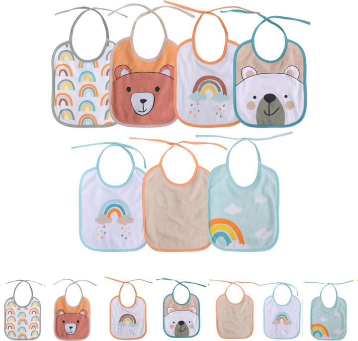 Actual product image Baby Care Baby bib set 7 pieces single layer