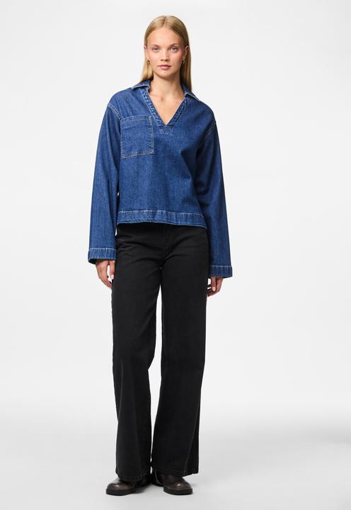 Immagine prodotto Pieces Pcsilke V-Ausschnitt Denim Hemd (L)