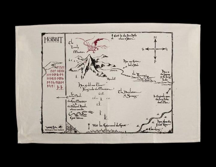 Produktbild Weta Workshop Le Hobbit torchons Thorins Map 72 cm (72 x 50 cm)