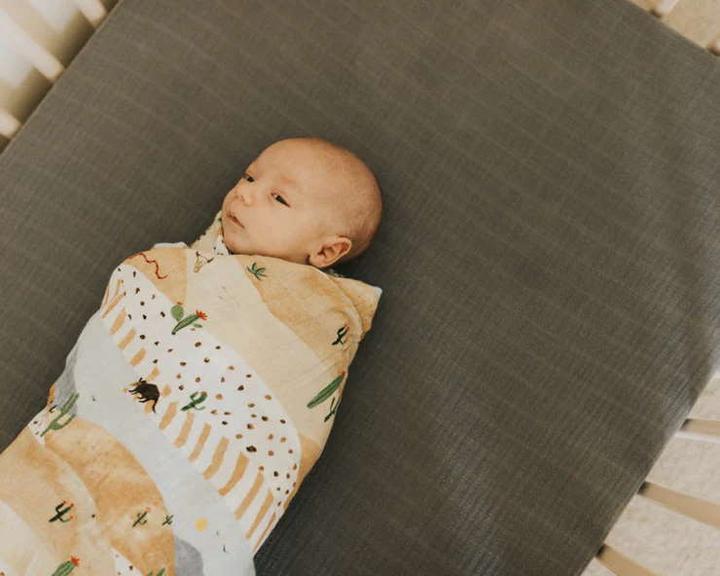 Actual product image little unicorn Cotton Muslin Swaddle 3 Pack - Desert Hills (120 cm, 120 cm)