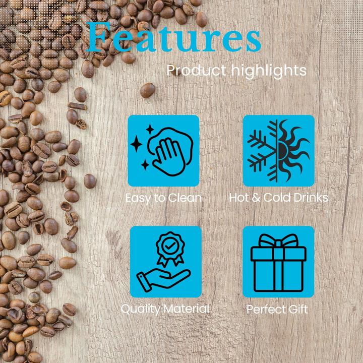 Produktbild Intirilife Teetasse mit Holz Untersetzer (200 ml, 2x)