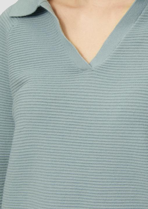 Produktbild S.Oliver Strickpullover Strukturierter Pullover mit Polokragen (M)