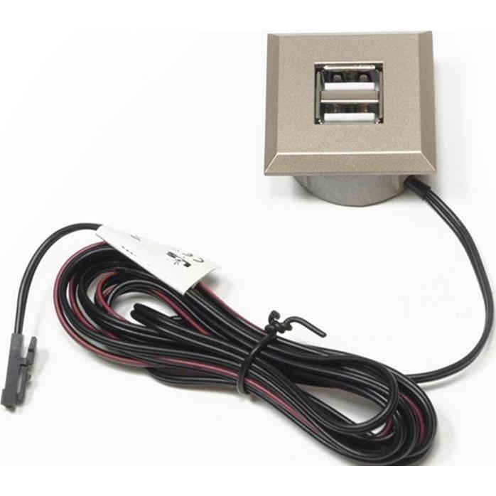 L&S, Wandleuchte + Deckenleuchte, USB Doppelsteckdose 12 V 5 V 1x2,1 A ≥ 10,5 W