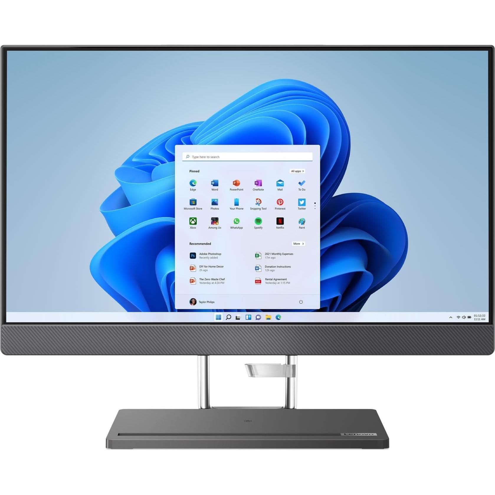 Lenovo IdeaCentre AIO 5 24IAH7 (Intel Core i5-13500H, 16 GB, 1000 GB, Intel Iris Graphics), PC, Grau