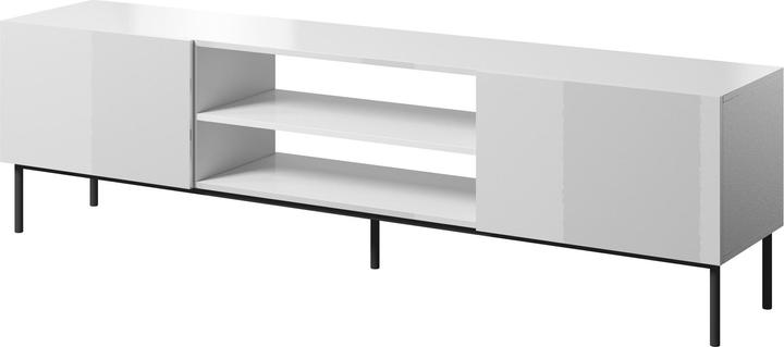 Image du produit Cama RTV SLIDE 200K Armoire sur cadre en acier noir 200x40x57 cm tout en blanc brillant (200 x 40 x 57 cm)