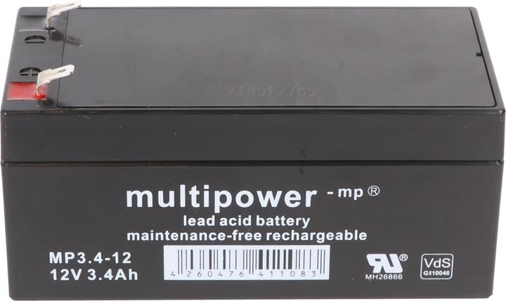 Actual product image Multipower MP3.4-12 12 Volt 3400 mAh Battery CT3.2-12 CT3.2-12 (12 V, 3.40 Ah)