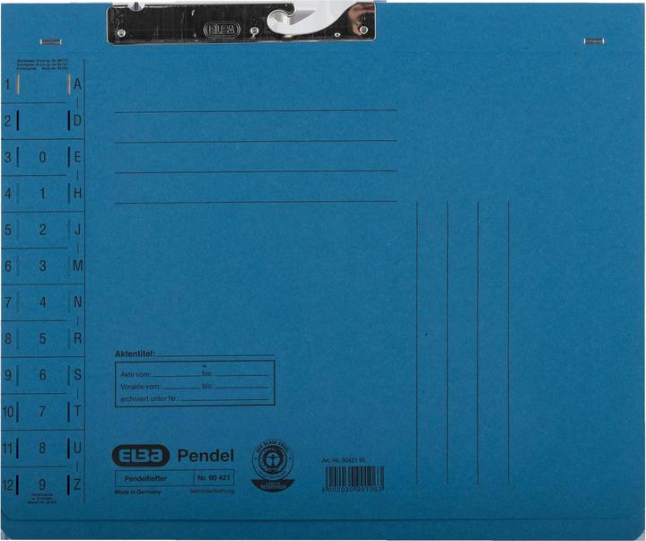 Produktbild Elba Pendelhefter, DIN A4, Manilakarton, 250 g-qm, blau (A4, 1x)